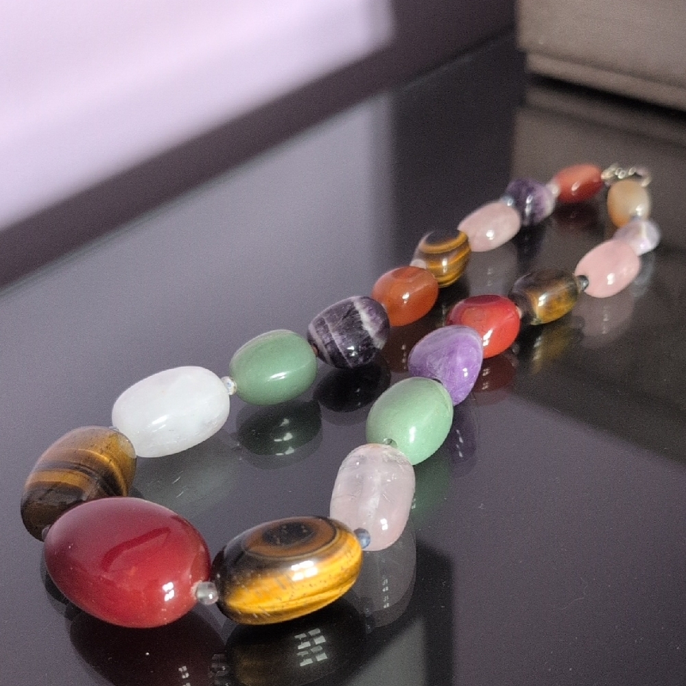 EUC Vintage Multicolor Beaded Necklace